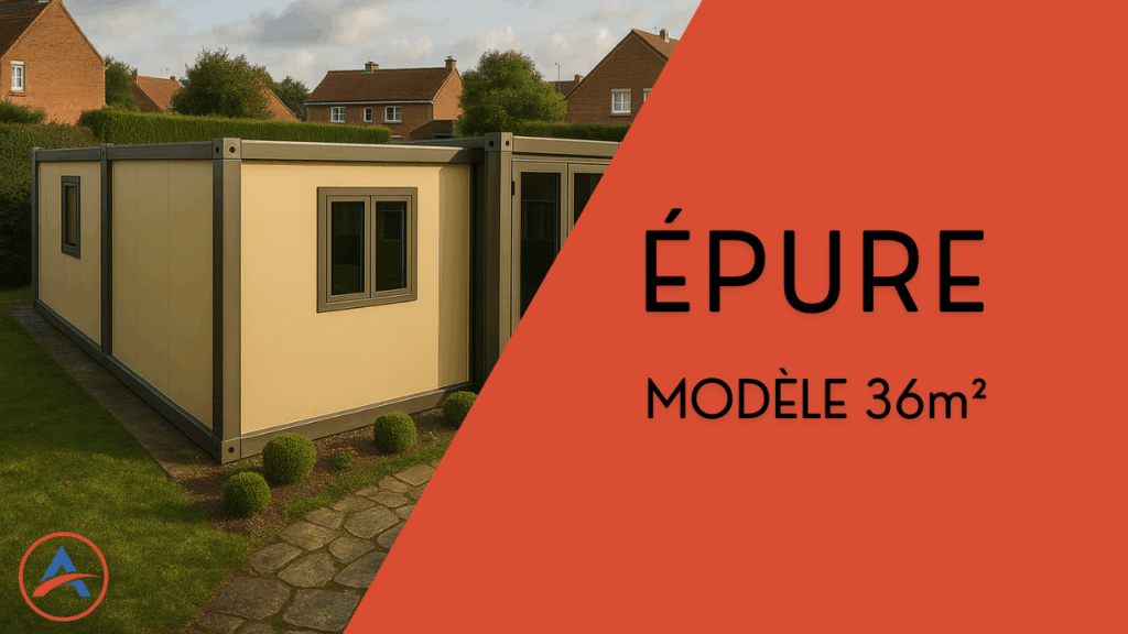 Maison modulare épure modele 36m2